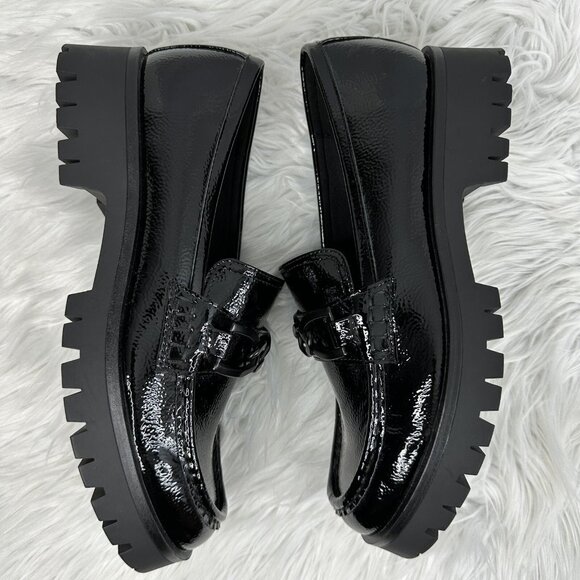 Nine West‎ Women’s Black Garren Link Accent Lug Sole Casual Loafers US 9.5 - Picture 7 of 16